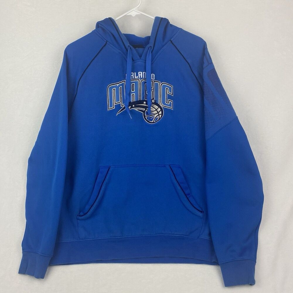 Adidas Orlando Magic Sweater Adult Large Blue Hoodie Sweatshirt Pullover NBA
